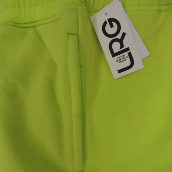 LRG Lifted Research Group Mens Neon Green '47 Jogger Sweatpants New 2XL - Picture 9 of 10